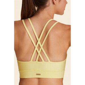 NWT Alala M Peak High Impact Sports Bra S21-BR50 Yellow 91933